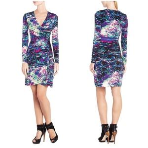 BCBGMAXAZRIA Adele Wrap Dress Long Sleeve